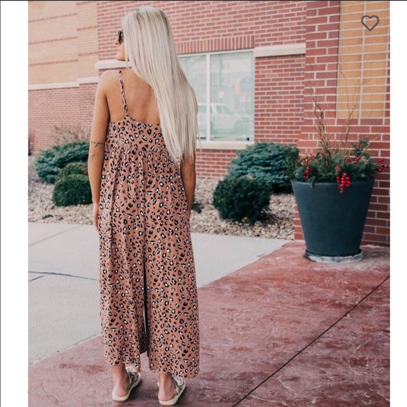 Mustard Seed Leopard Print Jumpsuit - Picture 3 of 4